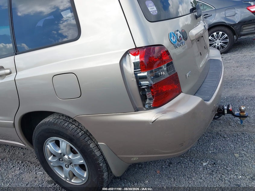 2006 Toyota Highlander VIN JTEGP21A560119731 IAAI salvage auction — NORMAL WEAR, Clear (South Carolina), sold $1,050 on 2026-07-14 (photo 6)