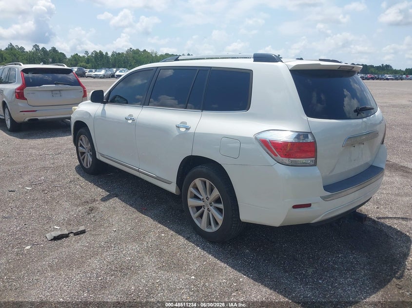 2012 Toyota Highlander hybrid VIN JTEDC3EH8C2008084 IAAI salvage auction — NORMAL WEAR, Clear (Florida), sold $3,700 on 2026-07-07 (photo 3)