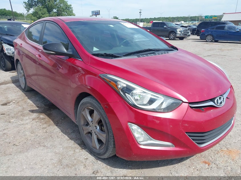 2016 Hyundai Elantra VIN KMHDH4AEXGU546010 IAAI salvage auction — NORMAL WEAR, Clear (Oklahoma), sold $1,700 on 2026-07-15 (photo 1)
