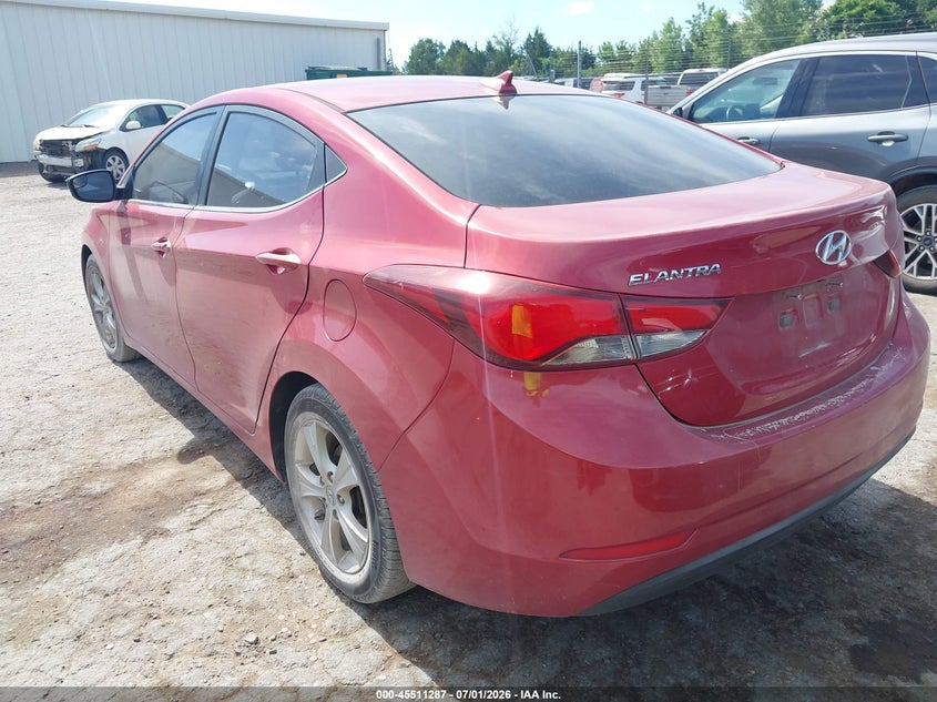 2016 Hyundai Elantra VIN KMHDH4AEXGU546010 IAAI salvage auction — NORMAL WEAR, Clear (Oklahoma), sold $1,700 on 2026-07-15 (photo 3)