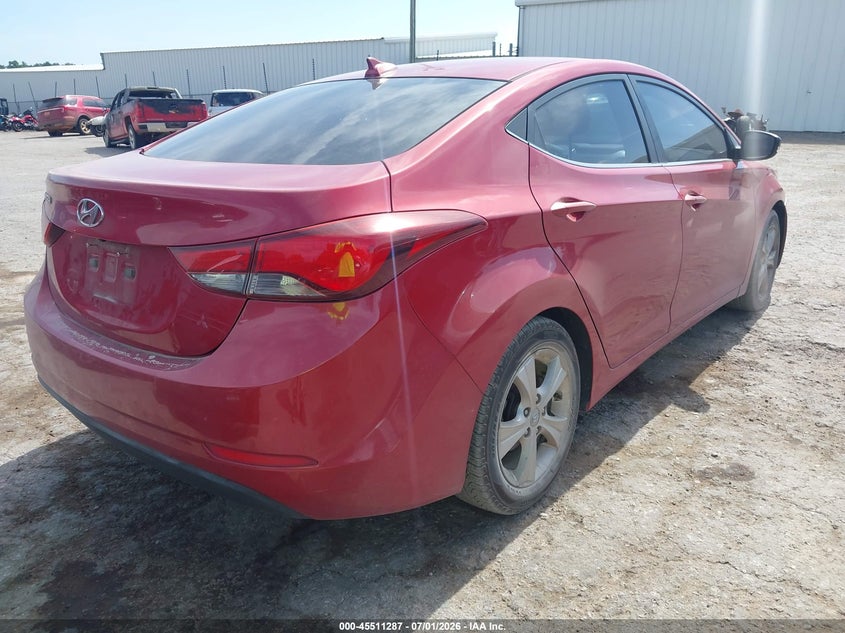 2016 Hyundai Elantra VIN KMHDH4AEXGU546010 IAAI salvage auction — NORMAL WEAR, Clear (Oklahoma), sold $1,700 on 2026-07-15 (photo 4)