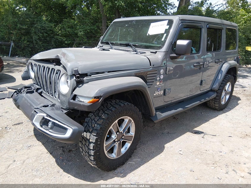 2021 Jeep Wrangler / VIN 1C4HJXEG1MW608305 IAAI salvage auction — FRONT END, Salvage Title, sold $11,100 on 2026-08-01 (photo 2)