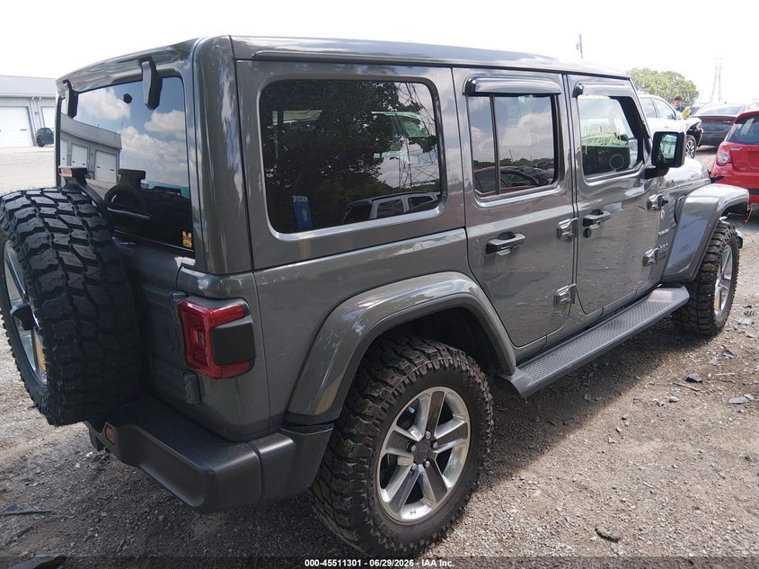 2021 Jeep Wrangler / VIN 1C4HJXEG1MW608305 IAAI salvage auction — FRONT END, Salvage Title, sold $11,100 on 2026-08-01 (photo 4)