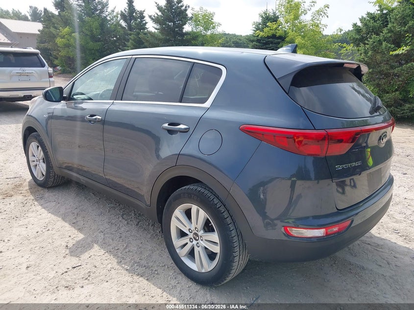 2017 Kia Sportage VIN KNDPMCAC8H7178593 IAAI salvage auction — HAIL, Salvage Title, sold $25 on 2026-07-29 (photo 3)