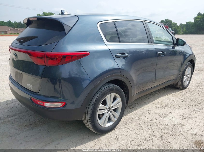 2017 Kia Sportage VIN KNDPMCAC8H7178593 IAAI salvage auction — HAIL, Salvage Title, sold $25 on 2026-07-29 (photo 4)