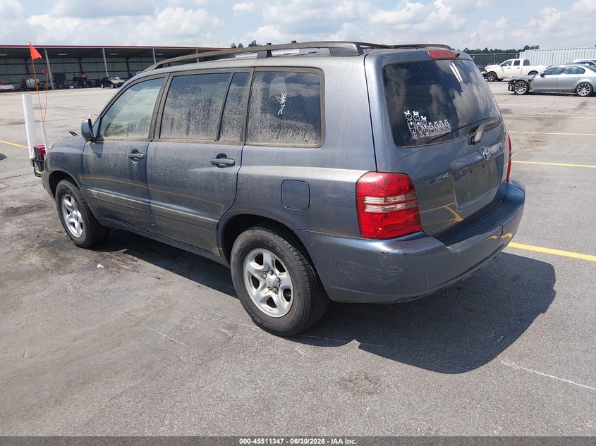 2003 Toyota Highlander VIN JTEGD21A930072921 IAAI salvage auction — NORMAL WEAR, Clear (South Carolina), sold $1,400 on 2026-07-15 (photo 3)