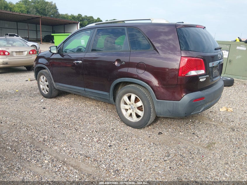 2012 Kia Sorento VIN 5XYKT3A67CG302033 IAAI salvage auction — NORMAL WEAR, Clear (Louisiana), sold $100 on 2026-07-29 (photo 3)