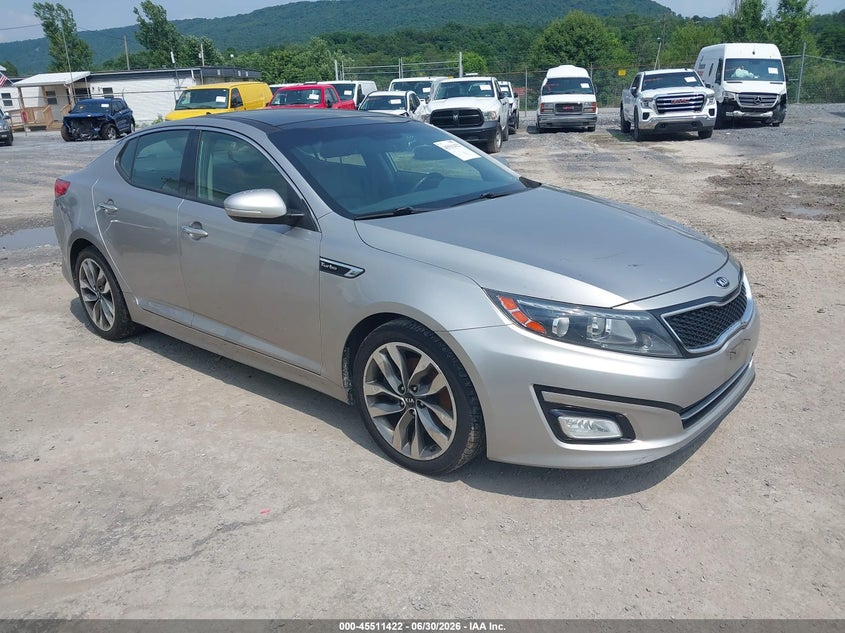 2014 Kia Optima VIN 5XXGR4A61EG310419 IAAI salvage auction — NORMAL WEAR, Clear (Pennsylvania), sold $350 on 2026-07-15 (photo 1)