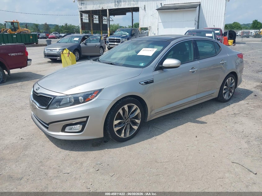 2014 Kia Optima VIN 5XXGR4A61EG310419 IAAI salvage auction — NORMAL WEAR, Clear (Pennsylvania), sold $350 on 2026-07-15 (photo 2)