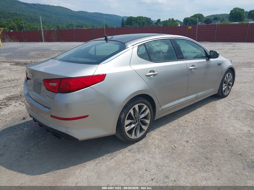2014 Kia Optima VIN 5XXGR4A61EG310419 IAAI salvage auction — NORMAL WEAR, Clear (Pennsylvania), sold $350 on 2026-07-15 (photo 4)