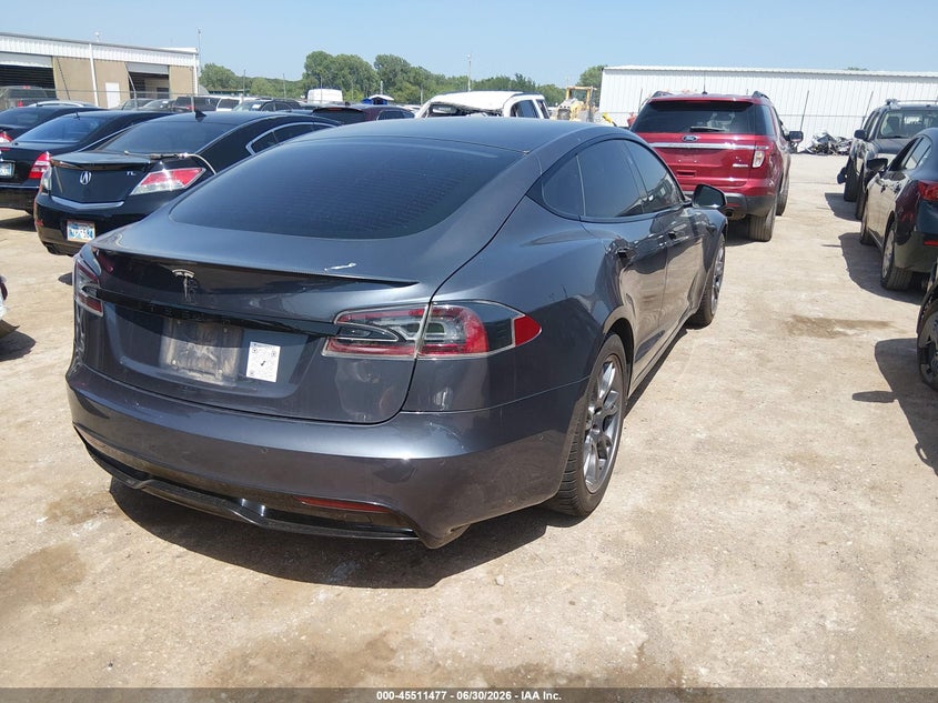 2021 Tesla Model s VIN 5YJSA1E54MF428192 IAAI salvage auction — MECHANICAL, Clear (Oklahoma), sold $15,900 on 2026-07-22 (photo 4)