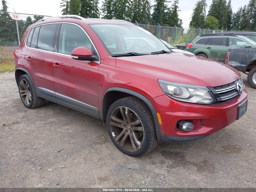 2012 Volkswagen Tiguan VIN WVGBV7AX6CW096468 IAAI salvage auction — LEFT FRONT, Bill Of Sale (Washington), sold $25 on 2026-07-29 (photo 1)