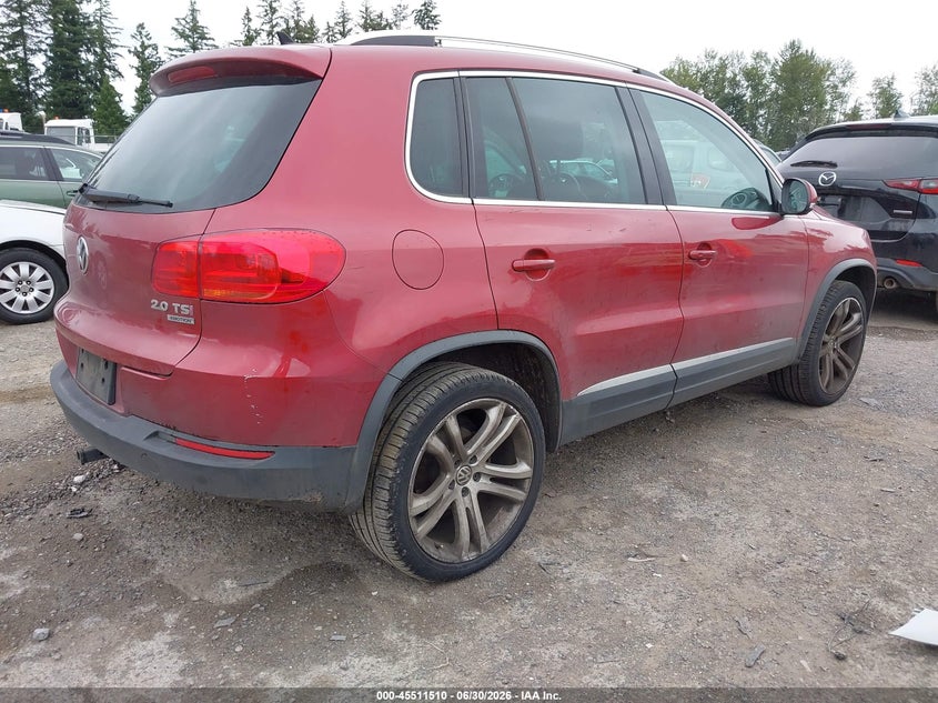2012 Volkswagen Tiguan VIN WVGBV7AX6CW096468 IAAI salvage auction — LEFT FRONT, Bill Of Sale (Washington), sold $25 on 2026-07-29 (photo 4)