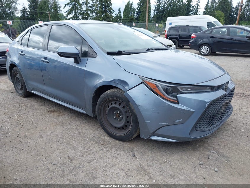 2020 Toyota Corolla VIN JTDEPRAE2LJ057086 IAAI salvage auction — FRONT END, Salvage Title, sold $50 on 2026-07-29 (photo 1)