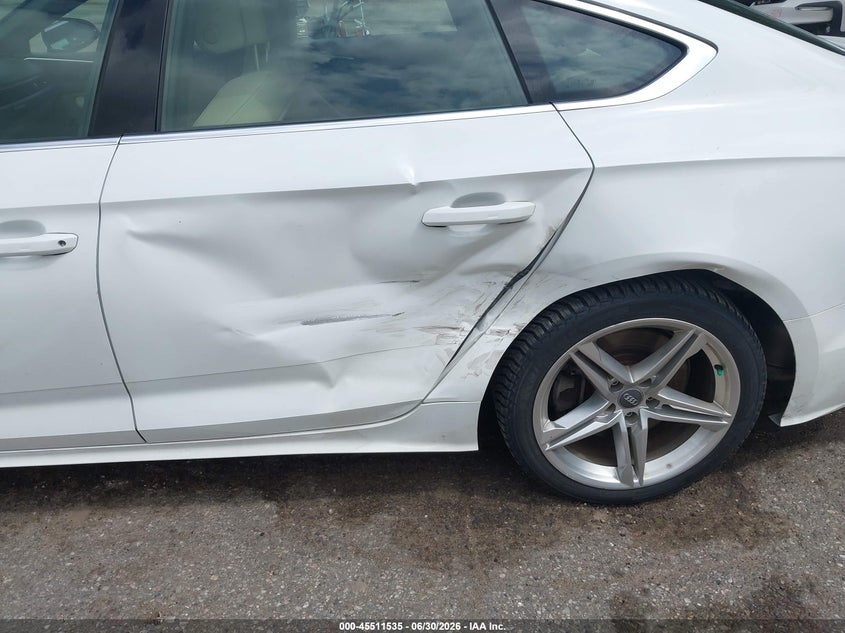 2021 Audi A5 VIN WAUDACF57MA016003 IAAI salvage auction — LEFT SIDE, Salvage Title, sold $9,450 on 2026-08-17 (photo 6)