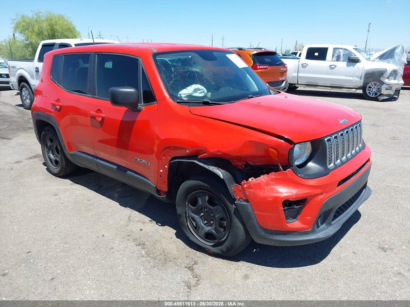 2019 Jeep Renegade VIN ZACNJAAB2KPK95086 IAAI salvage auction — RIGHT FRONT, Salvage (Arizona), sold $1,350 on 2026-07-23 (photo 1)