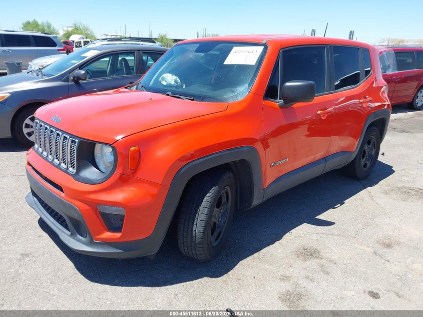 2019 Jeep Renegade VIN ZACNJAAB2KPK95086 IAAI salvage auction — RIGHT FRONT, Salvage (Arizona), sold $1,350 on 2026-07-23 (photo 2)