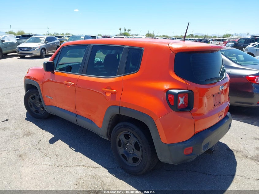 2019 Jeep Renegade VIN ZACNJAAB2KPK95086 IAAI salvage auction — RIGHT FRONT, Salvage (Arizona), sold $1,350 on 2026-07-23 (photo 3)