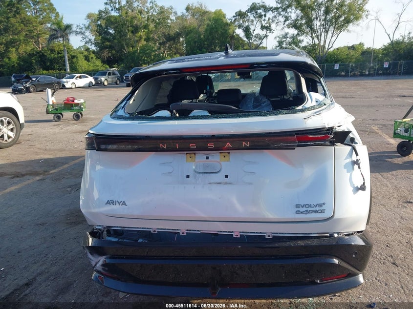 2023 Nissan Ariya VIN JN1DF0BB1PM708584 IAAI salvage auction — REAR END, Certificate Of Destruction (Florida), sold $5,100 on 2026-08-02 (photo 6)