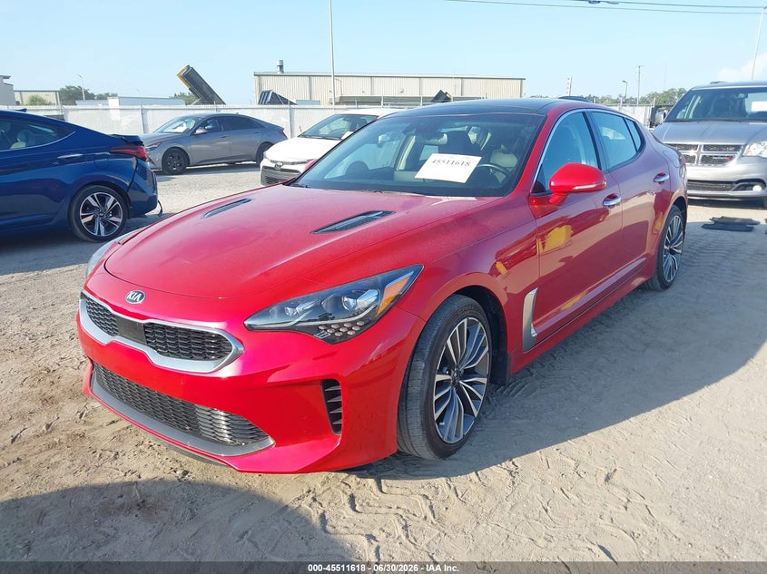 2019 Kia Stinger VIN KNAE25LA5K6054716 IAAI salvage auction — RIGHT FRONT, Rebuildable (Florida), sold $725 on 2026-07-28 (photo 2)