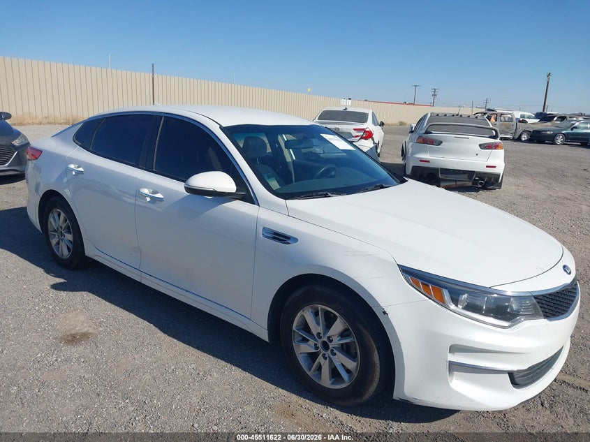 2016 Kia Optima VIN KNAGT4L30G5077254 IAAI salvage auction — NORMAL WEAR, Clear (California), sold $1,675 on 2026-07-23 (photo 1)