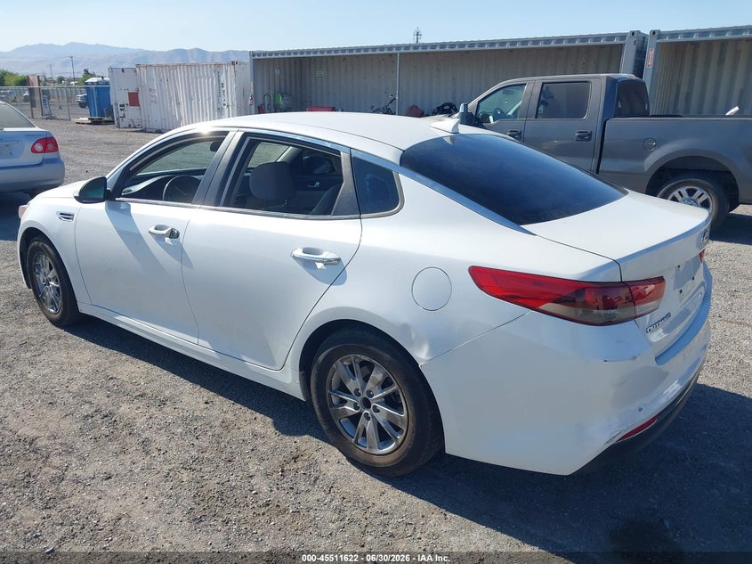 2016 Kia Optima VIN KNAGT4L30G5077254 IAAI salvage auction — NORMAL WEAR, Clear (California), sold $1,675 on 2026-07-23 (photo 3)