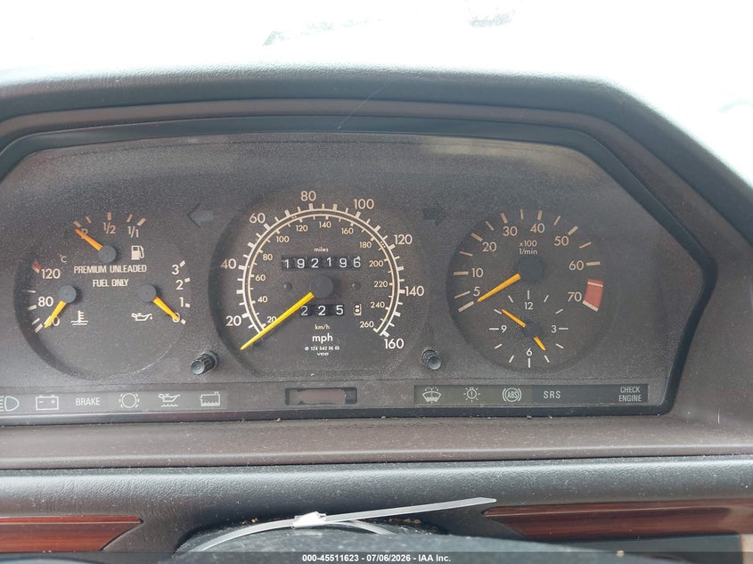1995 Mercedes-benz E-class VIN WDBEA32E2SC258288 IAAI salvage auction — NORMAL WEAR, Clear (Florida), sold $425 on 2026-07-29 (photo 7)