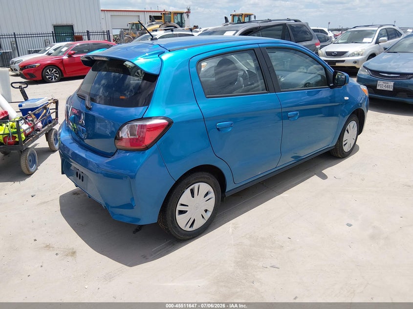 2024 Mitsubishi Mirage VIN ML32AUHJ0RH009082 IAAI salvage auction — REAR END, Salvage Title, sold $5,700 on 2026-07-09 (photo 4)