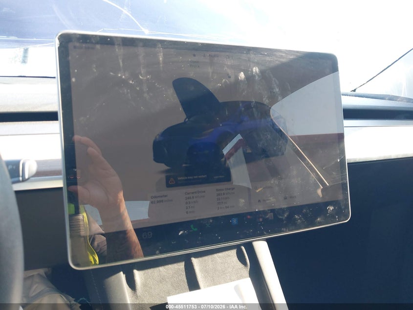 2022 Tesla Model y VIN 7SAYGDEEXNF485236 IAAI salvage auction — FRONT END, Salvage Title, sold $8,300 on 2026-07-30 (photo 7)