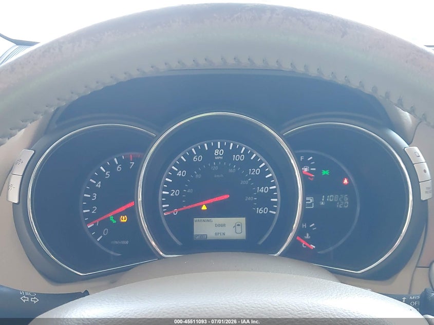 2014 Nissan Murano VIN JN8AZ1MW2EW503925 IAAI salvage auction — NORMAL WEAR, Duplicate Paperwork (California), sold $1,300 on 2026-07-14 (photo 7)