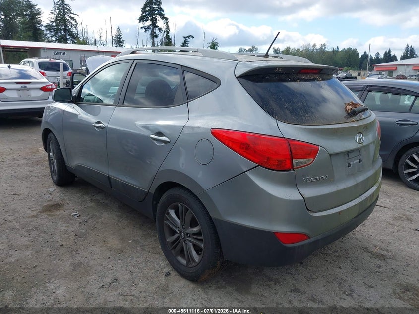 2015 Hyundai Tucson VIN KM8JUCAG9FU107213 IAAI salvage auction — NORMAL WEAR, Clear (Washington), sold $675 on 2026-07-29 (photo 3)