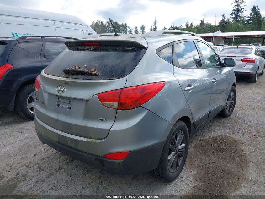 2015 Hyundai Tucson VIN KM8JUCAG9FU107213 IAAI salvage auction — NORMAL WEAR, Clear (Washington), sold $675 on 2026-07-29 (photo 4)