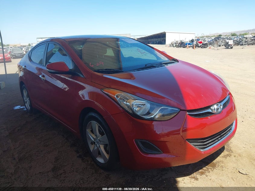 2013 Hyundai Elantra VIN KMHDH4AE6DU726029 IAAI salvage auction — NORMAL WEAR, Restored (Arizona), sold $200 on 2026-07-28 (photo 1)