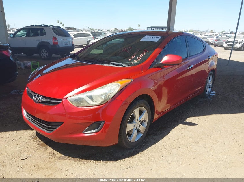 2013 Hyundai Elantra VIN KMHDH4AE6DU726029 IAAI salvage auction — NORMAL WEAR, Restored (Arizona), sold $200 on 2026-07-28 (photo 2)