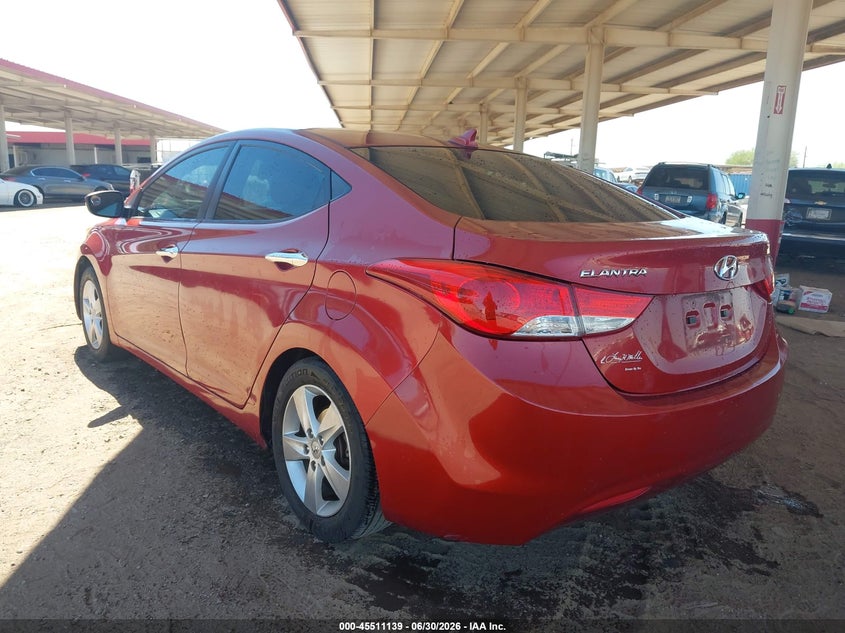 2013 Hyundai Elantra VIN KMHDH4AE6DU726029 IAAI salvage auction — NORMAL WEAR, Restored (Arizona), sold $200 on 2026-07-28 (photo 3)