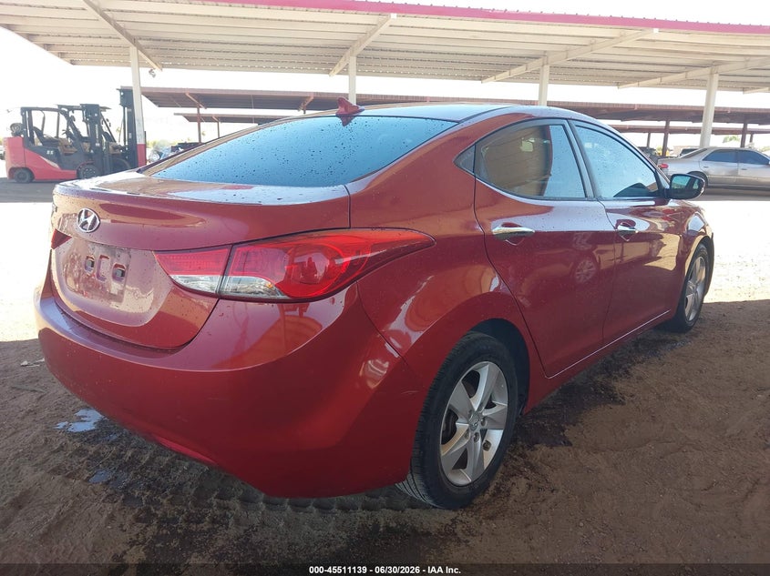 2013 Hyundai Elantra VIN KMHDH4AE6DU726029 IAAI salvage auction — NORMAL WEAR, Restored (Arizona), sold $200 on 2026-07-28 (photo 4)