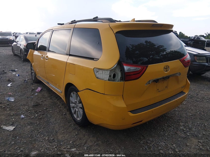 2016 Toyota Sienna VIN 5TDYK3DC1GS763400 IAAI salvage auction — FRONT END, Salvage (Tennessee), sold $900 on 2026-07-18 (photo 3)