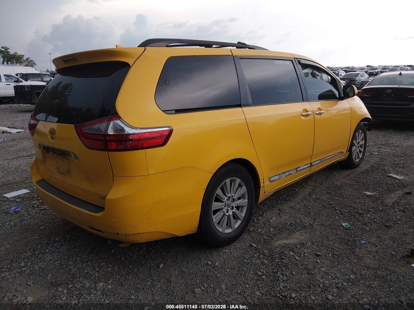 2016 Toyota Sienna VIN 5TDYK3DC1GS763400 IAAI salvage auction — FRONT END, Salvage (Tennessee), sold $900 on 2026-07-18 (photo 4)