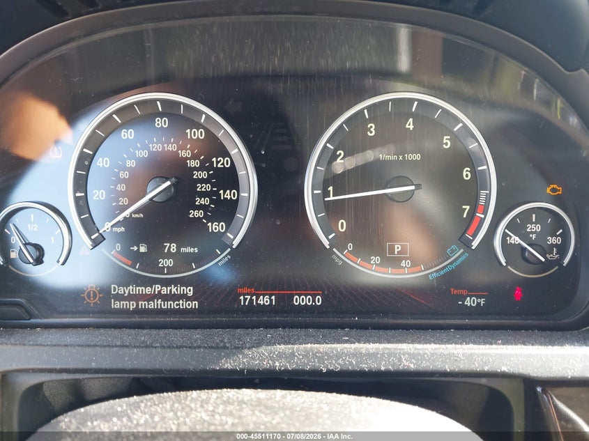 2011 BMW 7 series VIN WBAKA8C51BCY36877 IAAI salvage auction — NORMAL WEAR, Original (Texas), sold $1,325 on 2026-07-28 (photo 7)