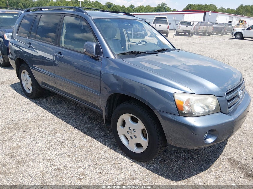 2006 Toyota Highlander VIN JTEEP21A960182578 IAAI salvage auction — NORMAL WEAR, Clear (Maryland), sold $875 on 2026-07-06 (photo 1)