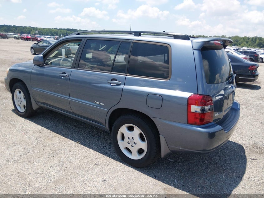 2006 Toyota Highlander VIN JTEEP21A960182578 IAAI salvage auction — NORMAL WEAR, Clear (Maryland), sold $875 on 2026-07-06 (photo 3)