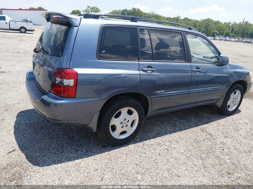 2006 Toyota Highlander VIN JTEEP21A960182578 IAAI salvage auction — NORMAL WEAR, Clear (Maryland), sold $875 on 2026-07-06 (photo 4)