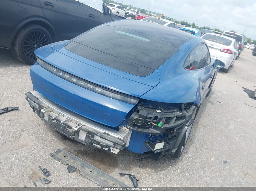 2022 Porsche Taycan VIN WP0AA2Y12NSA10814 IAAI salvage auction — FRONT & REAR, Salvage (Texas), sold $19,000 on 2026-08-19 (photo 4)