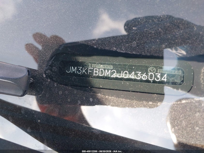2018 Mazda Cx-5 VIN JM3KFBDM2J0436034 IAAI salvage auction — FRONT END, Clear (Michigan), sold $4,600 on 2026-07-30 (photo 9)