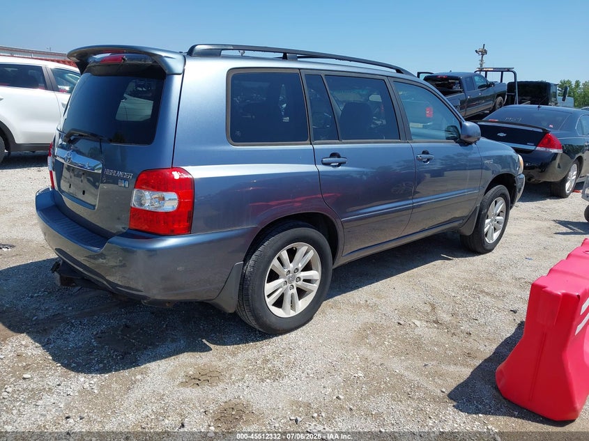 2006 Toyota Highlander hybrid VIN JTEDW21A960012042 IAAI salvage auction — NORMAL WEAR, Clear (Illinois), sold $400 on 2026-07-21 (photo 4)