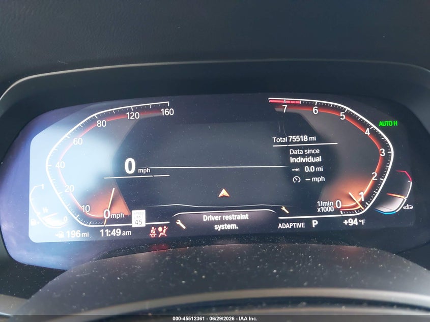 2020 BMW X6 VIN 5UXCY6C0XL9C82685 IAAI salvage auction — LEFT REAR, Salvage Title, sold $26,250 on 2026-07-16 (photo 7)