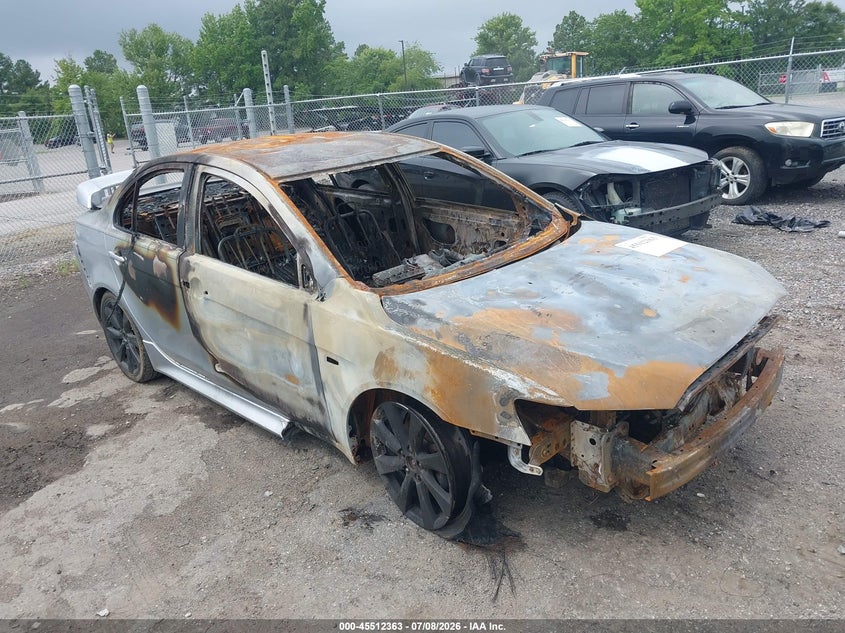 2013 Mitsubishi Lancer VIN JA32U8FW6DU001738 IAAI salvage auction — TOTAL BURN, Non-Repairable (Virginia), sold $25 on 2026-07-24 (photo 1)