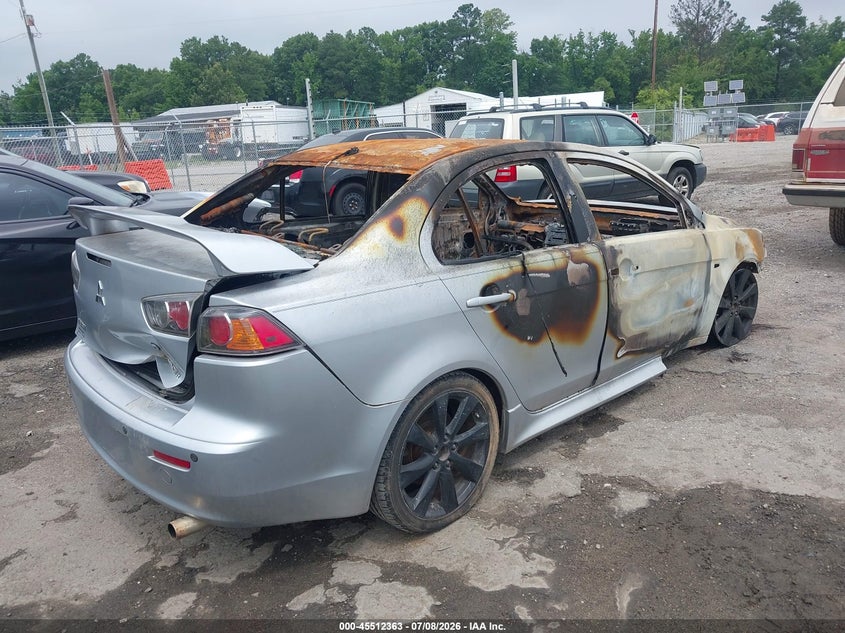2013 Mitsubishi Lancer VIN JA32U8FW6DU001738 IAAI salvage auction — TOTAL BURN, Non-Repairable (Virginia), sold $25 on 2026-07-24 (photo 4)