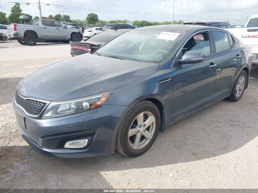 2015 Kia Optima VIN KNAGM4A70F5536851 IAAI salvage auction — NORMAL WEAR, Original (Texas), sold $900 on 2026-07-20 (photo 2)