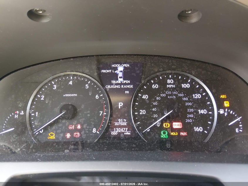2014 Lexus Ls VIN JTHBL5EF4E5128003 IAAI salvage auction — REAR END, Salvage Title, sold $3,650 on 2026-07-25 (photo 7)